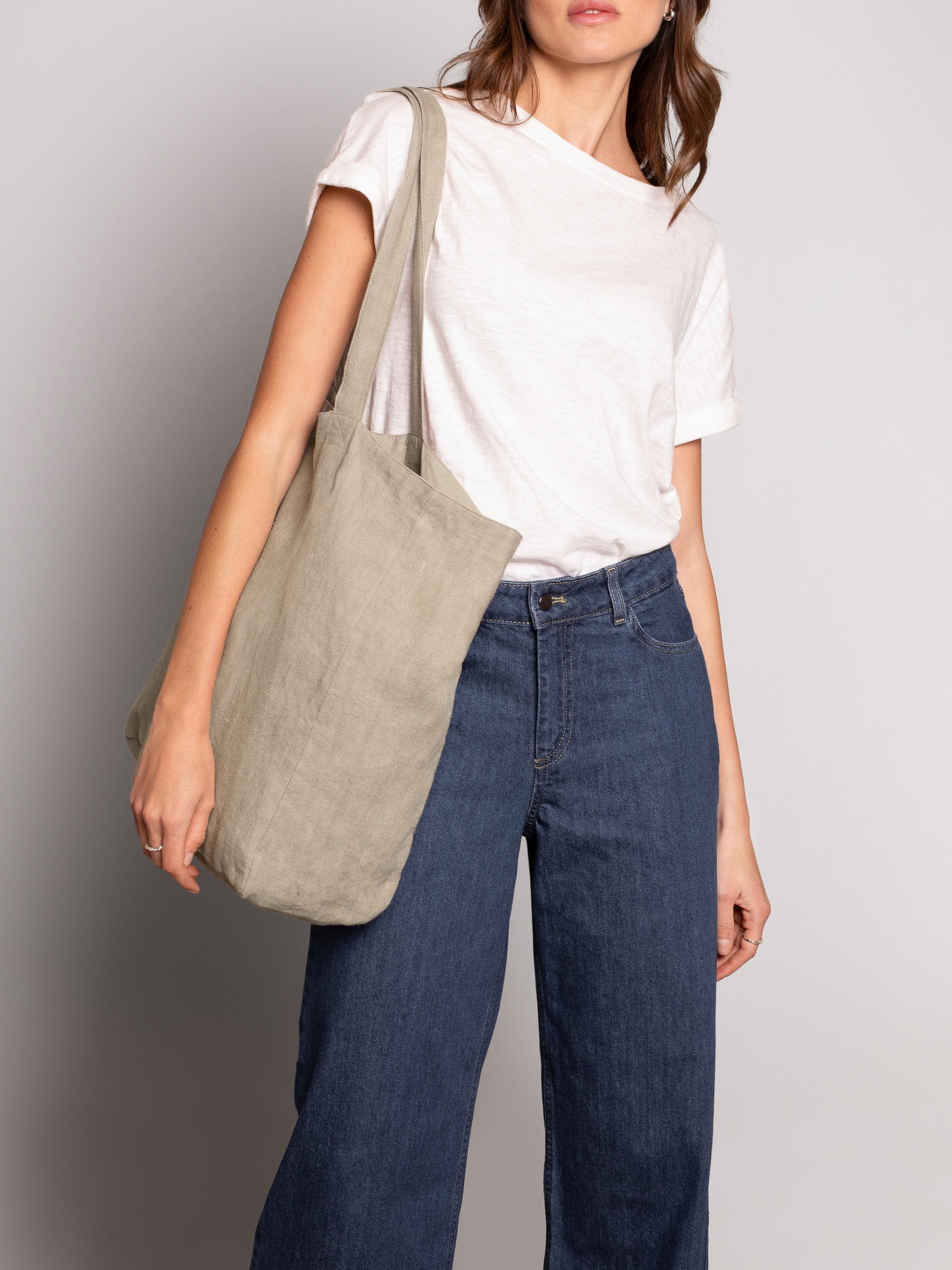 Celtic & Co. Linen Tote Bag, Alternate, color, Stone