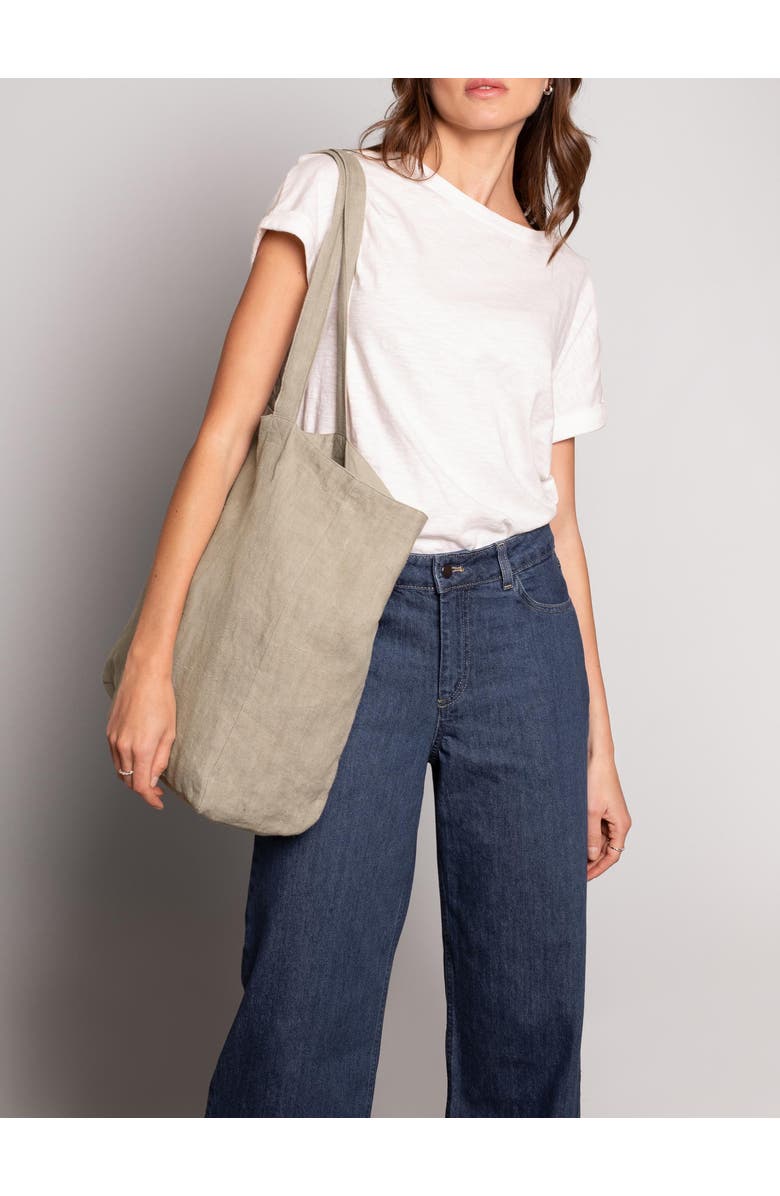 Celtic & Co. Linen Tote Bag, Alternate, color, Stone