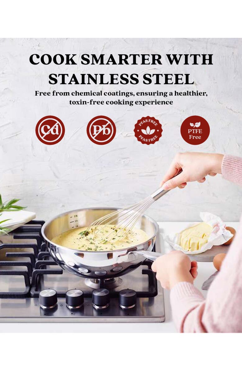 Alva Maestro Stainless Steel Saucepan & Lid, Alternate, color, 