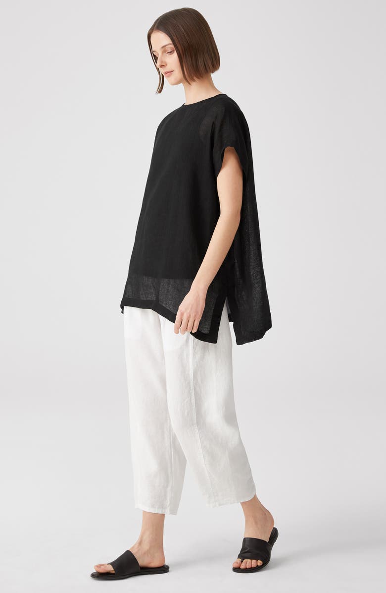 Eileen Fisher Organic Linen Gauze Caftan Top, Alternate, color,