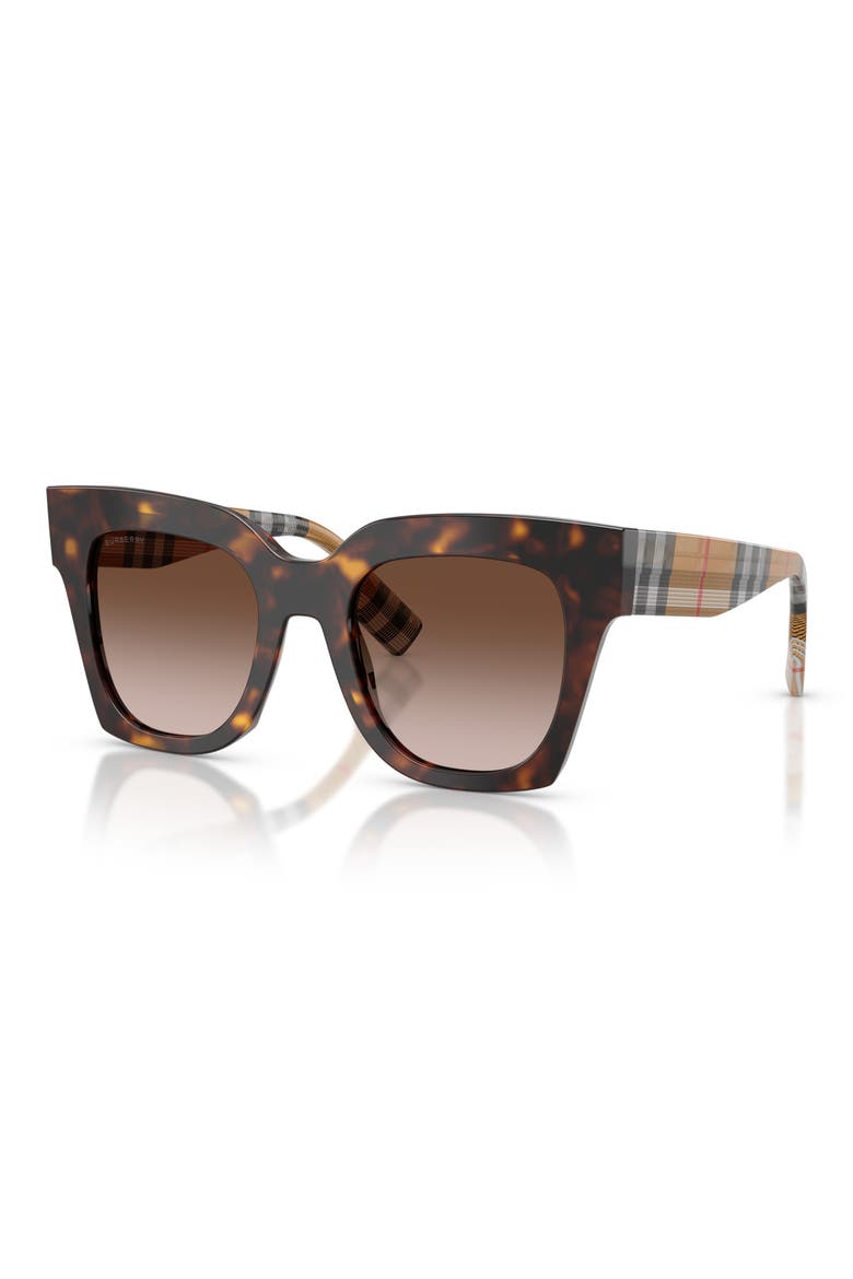 Kitty 49mm Gradient Square Sunglasses, Alternate, color, DARK HAVANA / BROWN GRADIENT