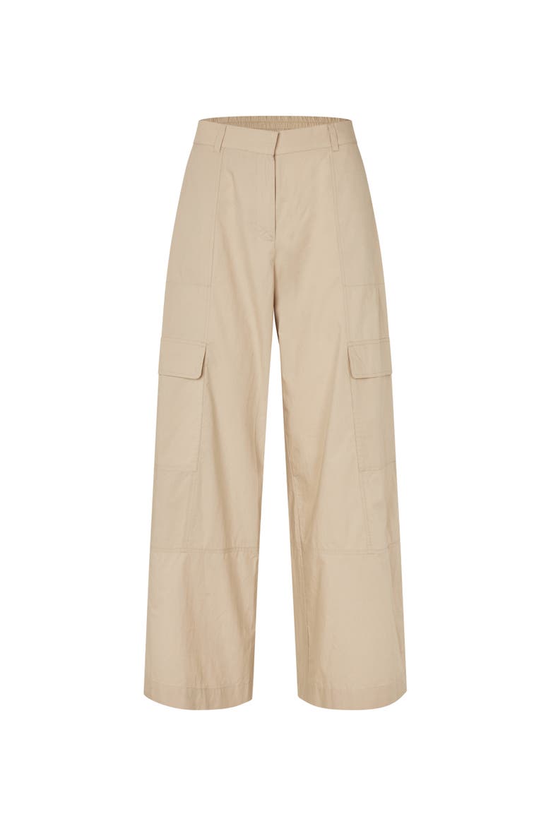 MaPlythora Wide Leg Cargo Trousers, Alternate, color, White Pepper