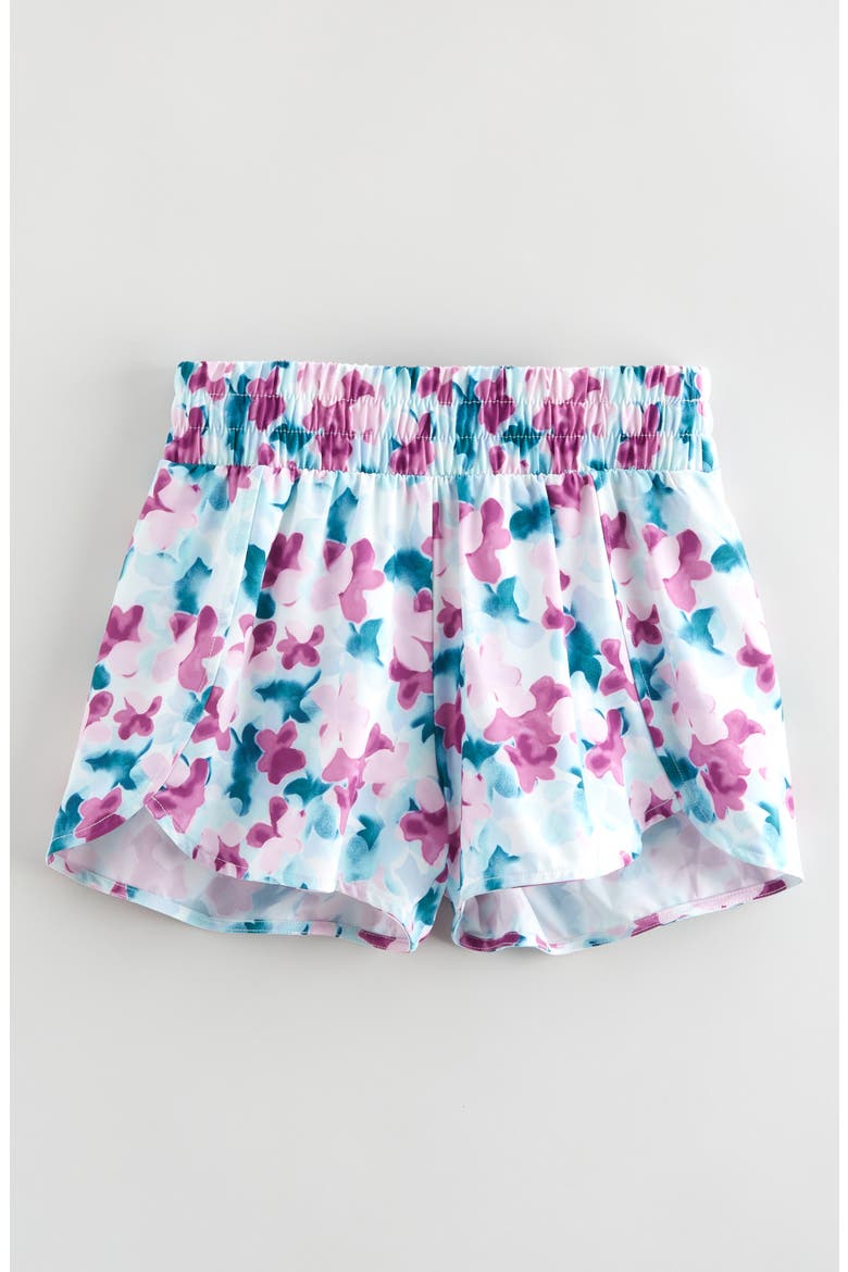 Kids' On Your Mark Shorts, Main, color, PURPLE SUGAR DAISY CLOUDS