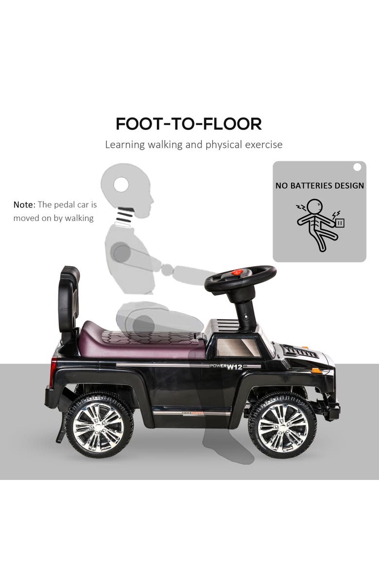 Aosom Kids SUV Push Car with Horn, Music, Lights, Storage​, Alternate, color, 