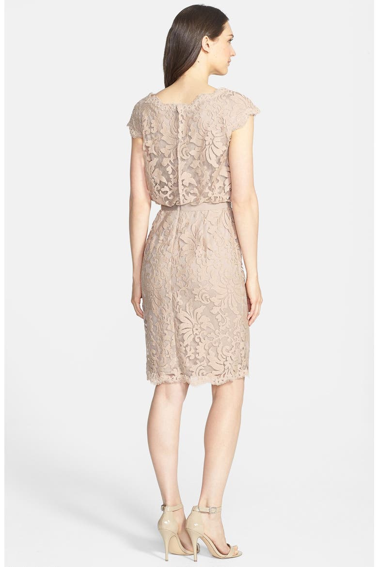 Lace Blouson Dress, Alternate, color, SAND