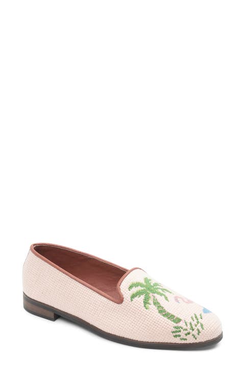 Flamingo Needlepoint Loafer (Women)