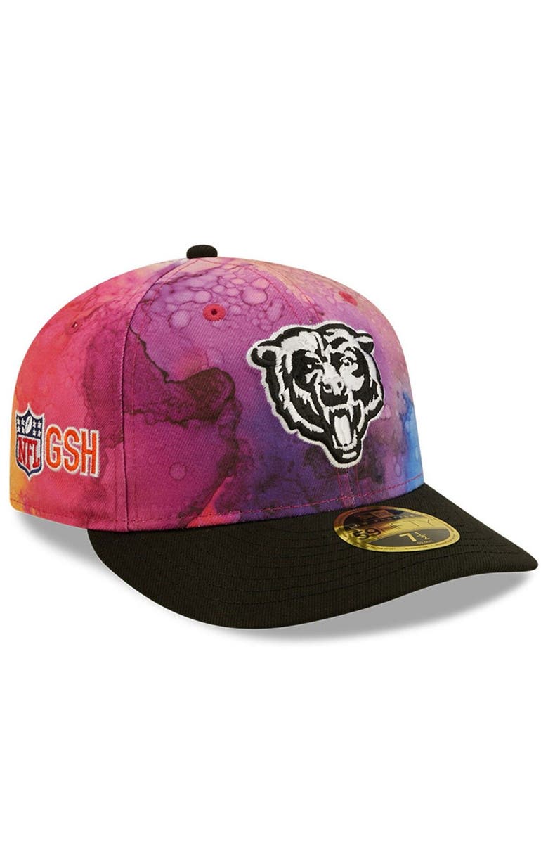 New Era Men's New Era Pink/Black Chicago Bears 2022 NFL Crucial Catch Low Profile 59FIFTY Fitted Hat, Main, color, 