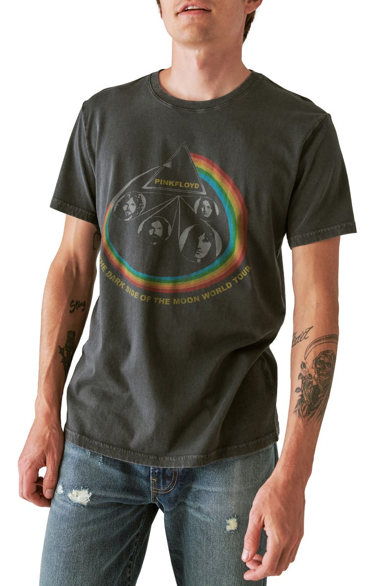 Lucky Brand Pink Floyd Rainbow Graphic T-Shirt, Main, color, 