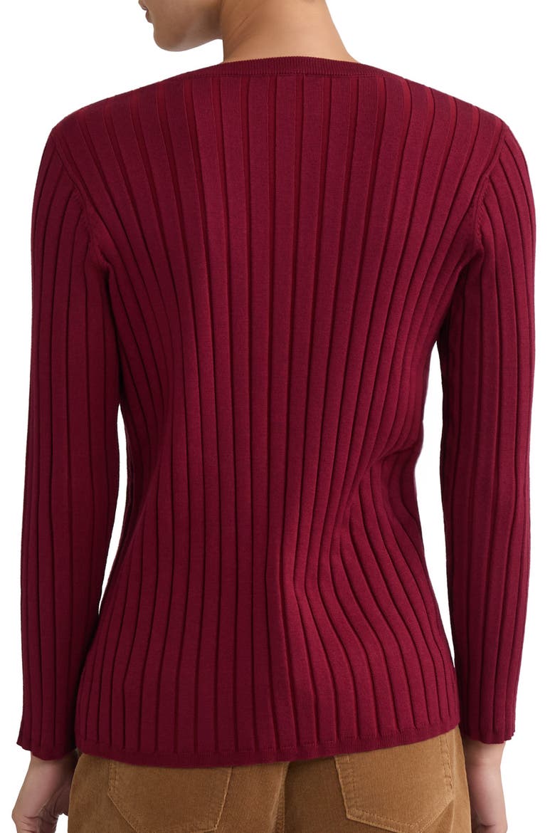 Wide Rib Crewneck Sweater, Alternate, color, CLASSIC WINE