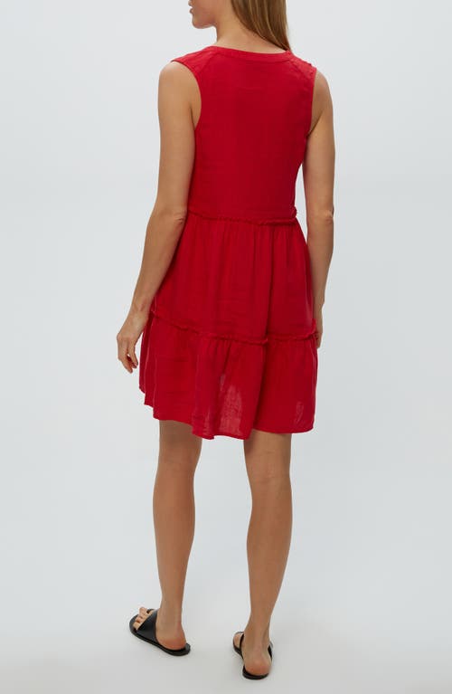 Michael Stars Sandra Sleeveless Tiered Dress In Red