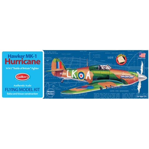 Flying Model Kit - Hawker MK-1 Hurricane, DIY Airplane Building