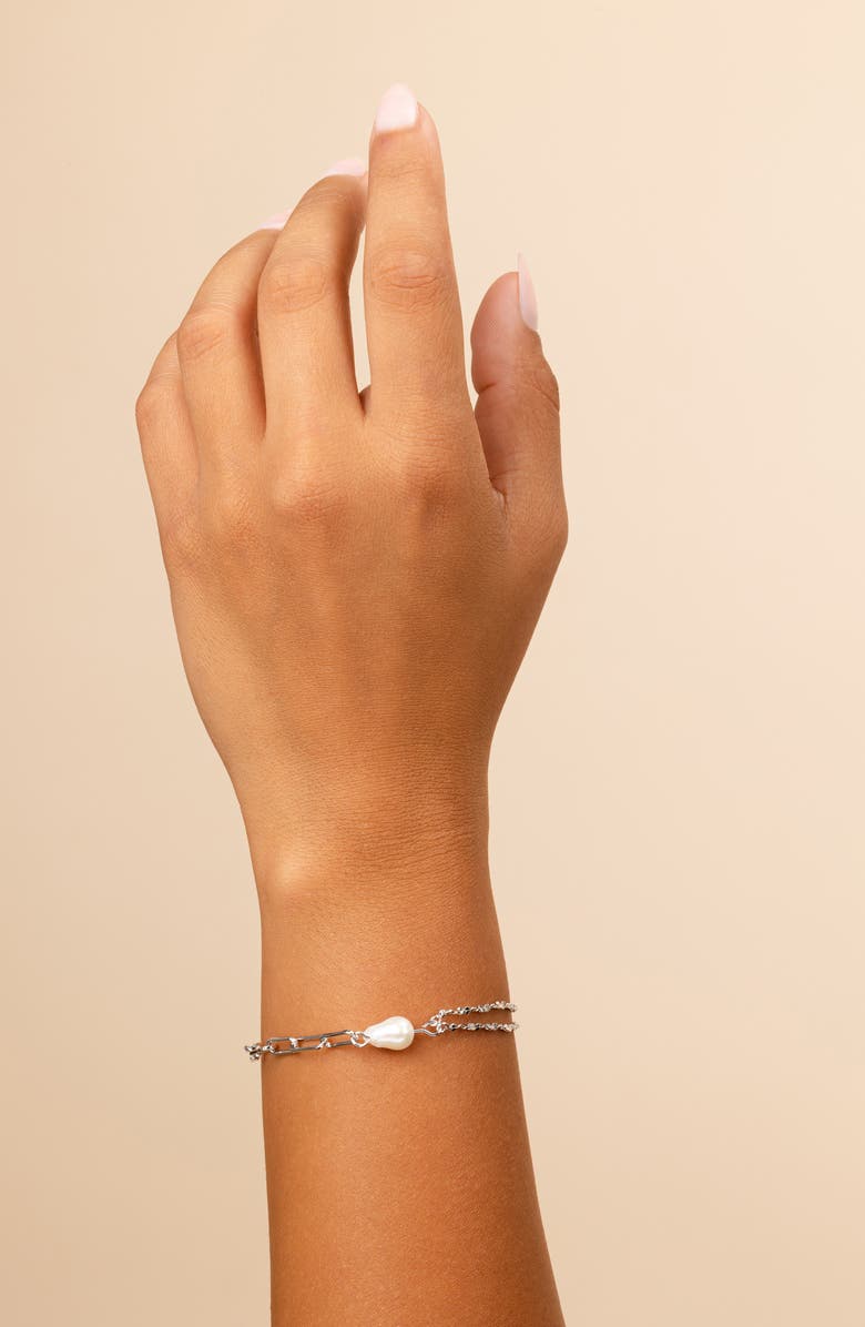 Sterling Forever Winslow CZ Chain Bracelet, Alternate, color, Gold