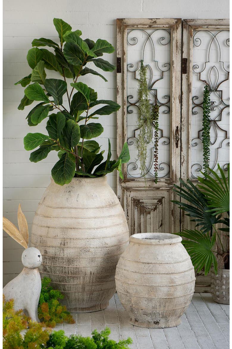 Round Flower Pot, Alternate, color, WHITE