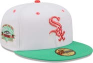 New Era Men's New Era White/Green Chicago White Sox Inaugural Season at Comiskey Park Watermelon Lolli 59FIFTY Fitted Hat