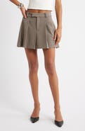 Open Edit Pleated Miniskirt