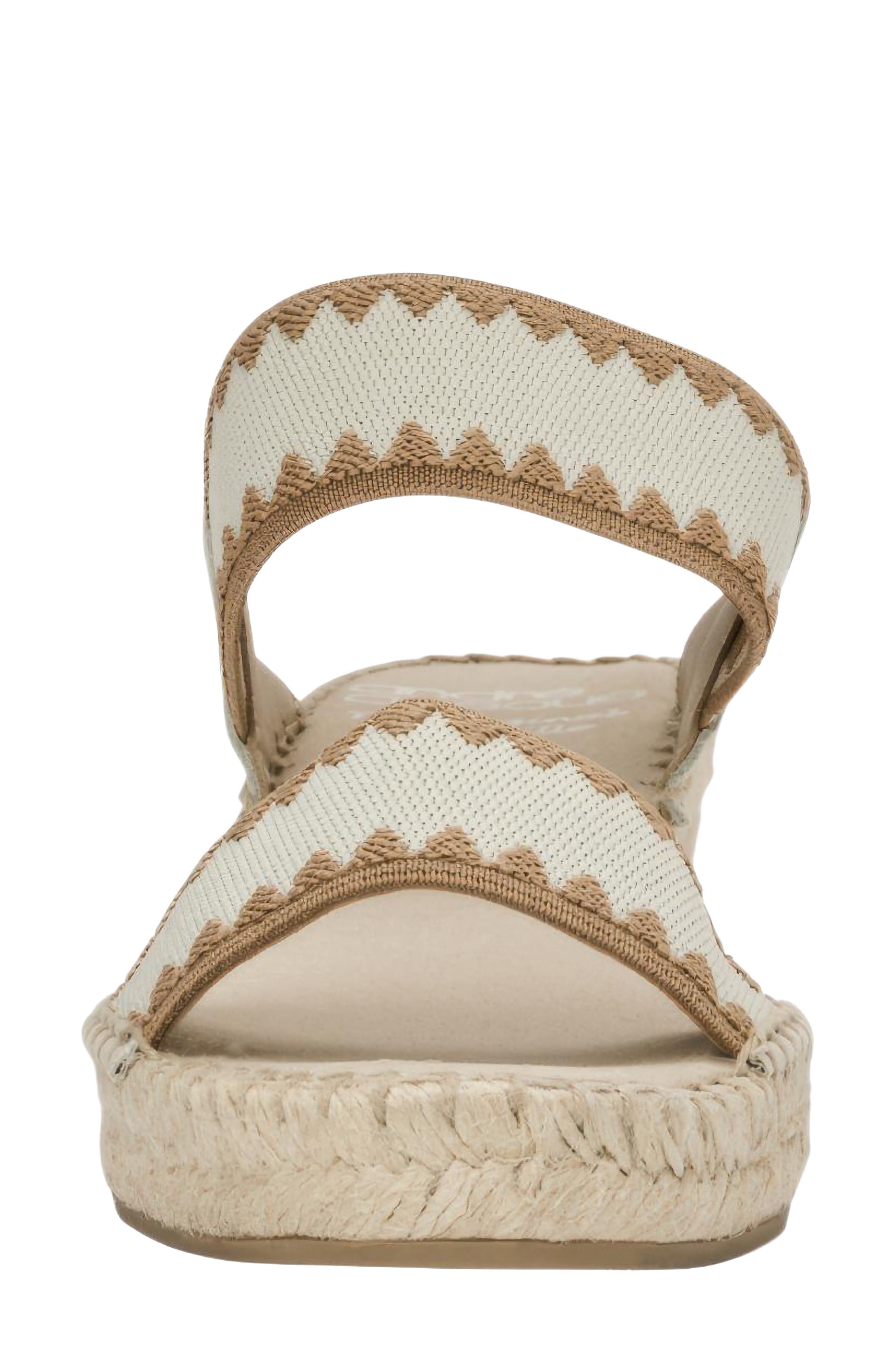 André Assous Ava Ankle Strap Espadrille Wedge, Alternate, color, Bone