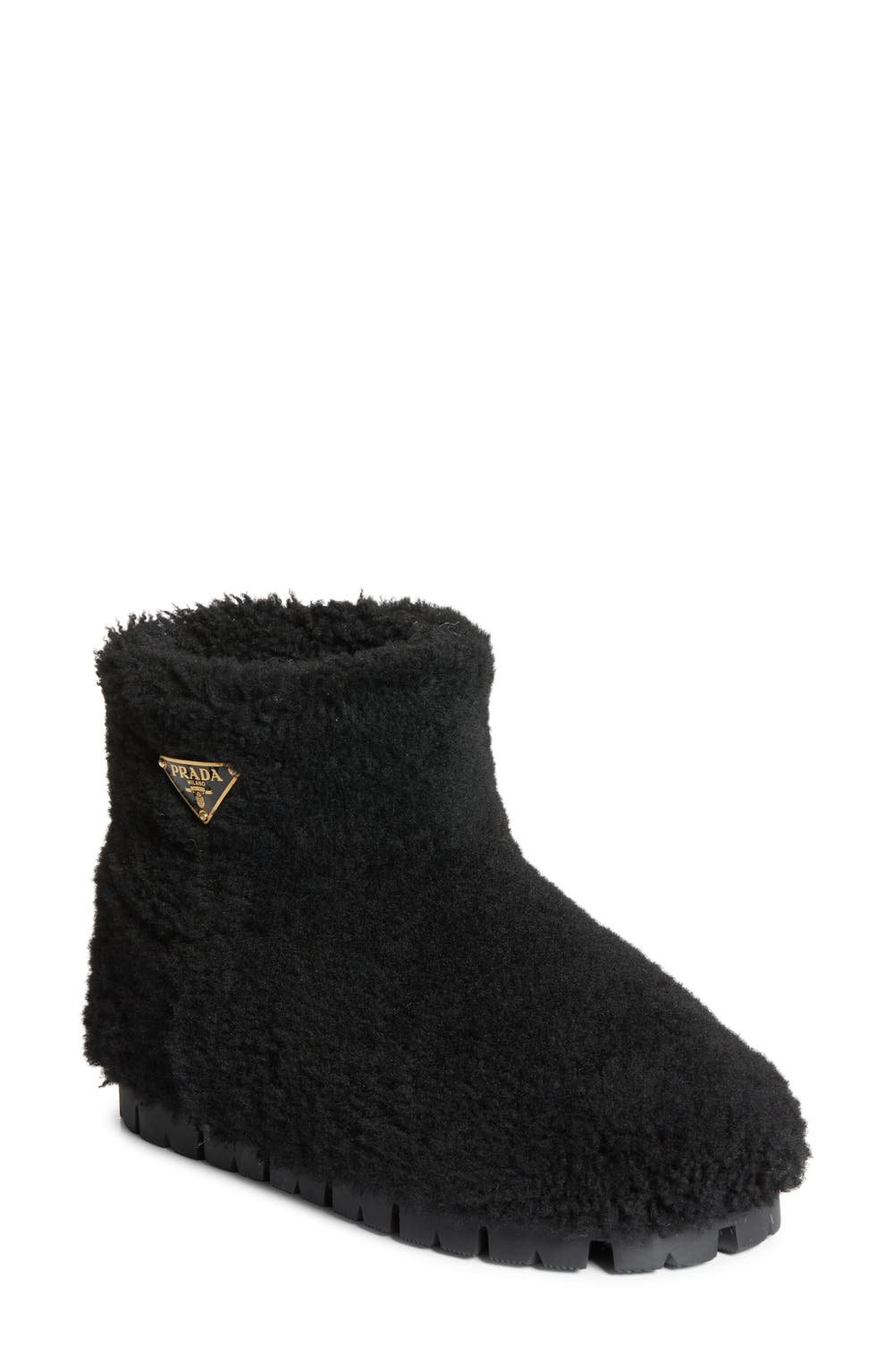 Genuine Shearling Bootie, color, NERO