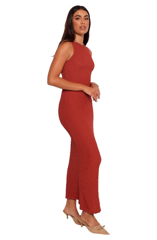 Petal And Pup Petal & Pup Clark Texture Sleeveless Maxi Dress In Brown