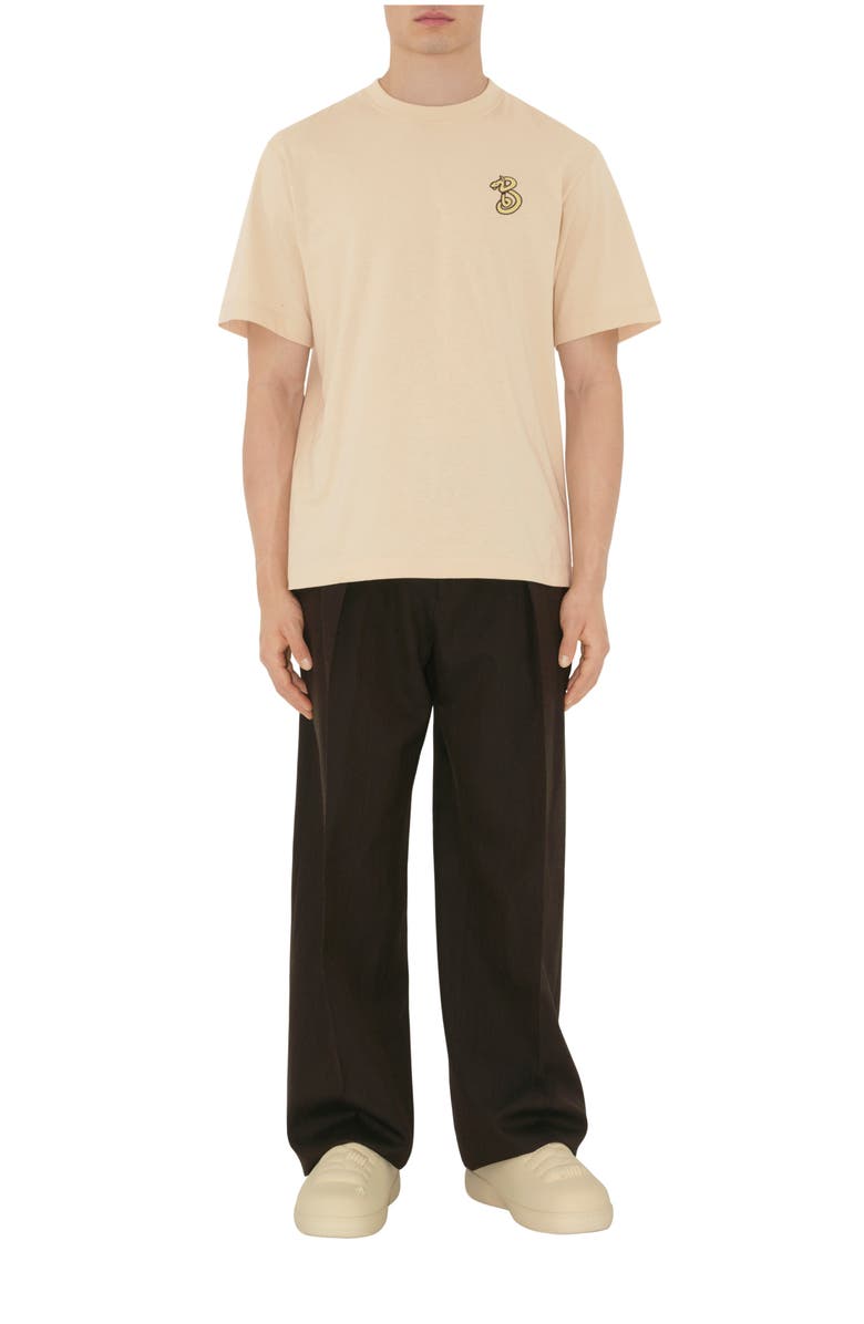 Burberry B Snake Cotton T-shirt, Main, color, 