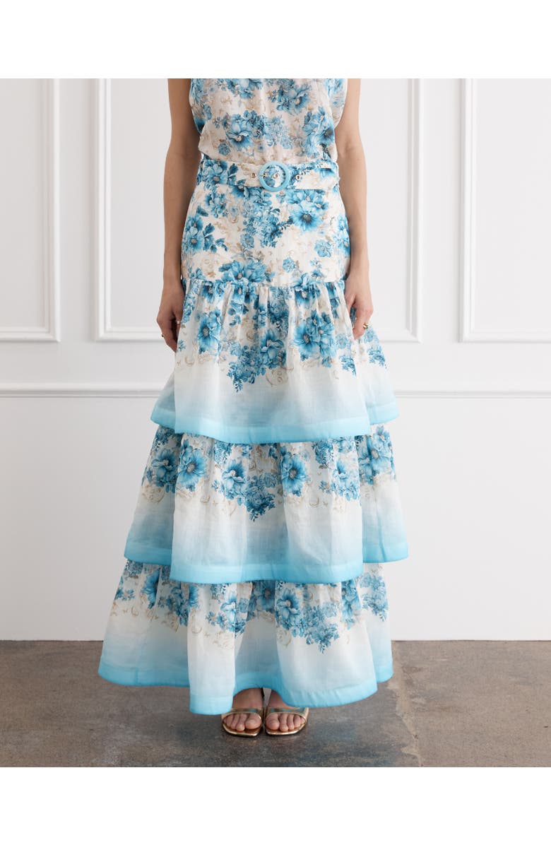 Aqua Blu Celeste Maxi Skirt, Main, color, Dauphine