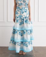 Aqua Blu Celeste Maxi Skirt