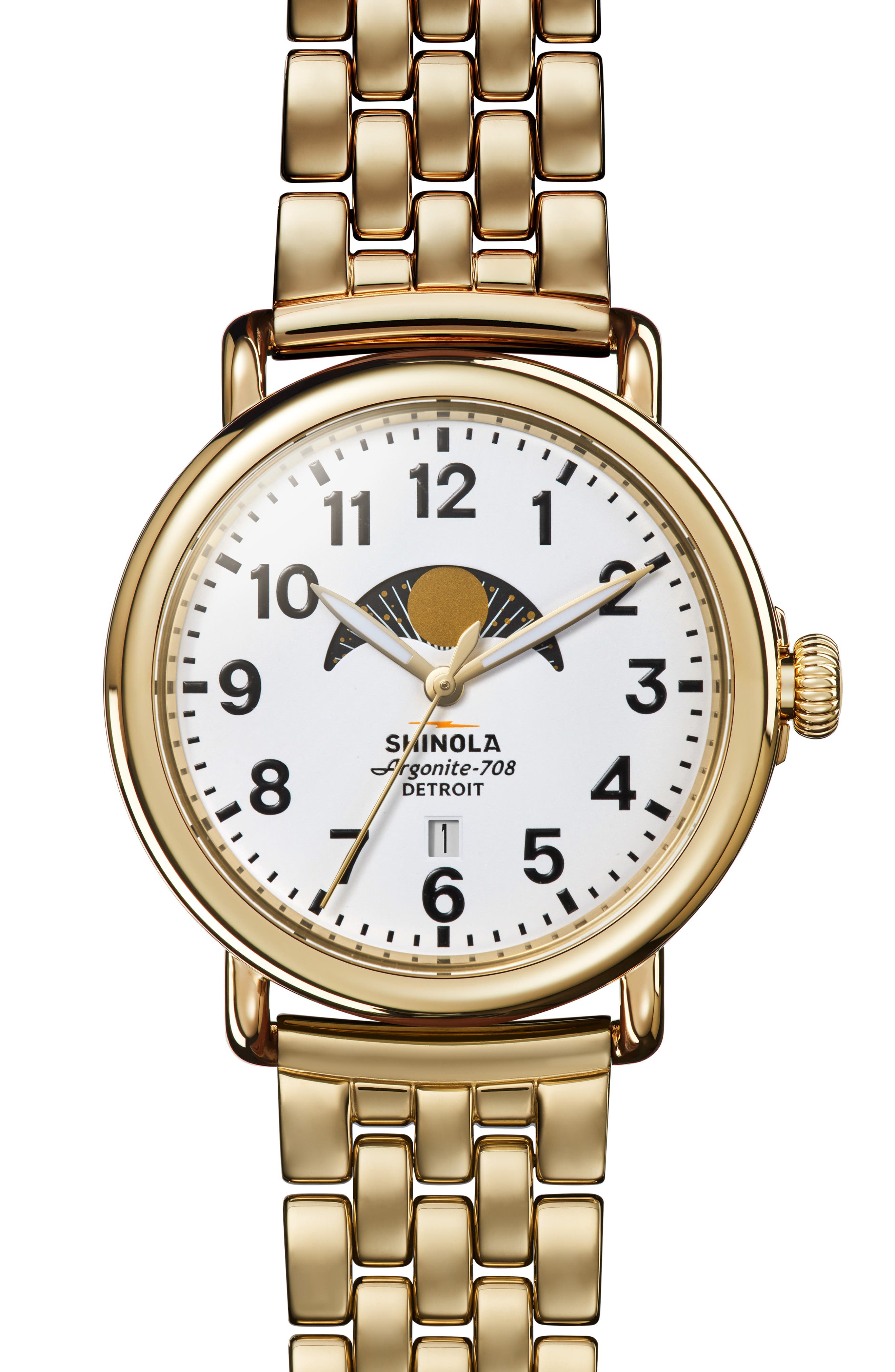 Shinola The Runwell Moon Phase Bracelet Watch, 41mm (Men) | Nordstrom