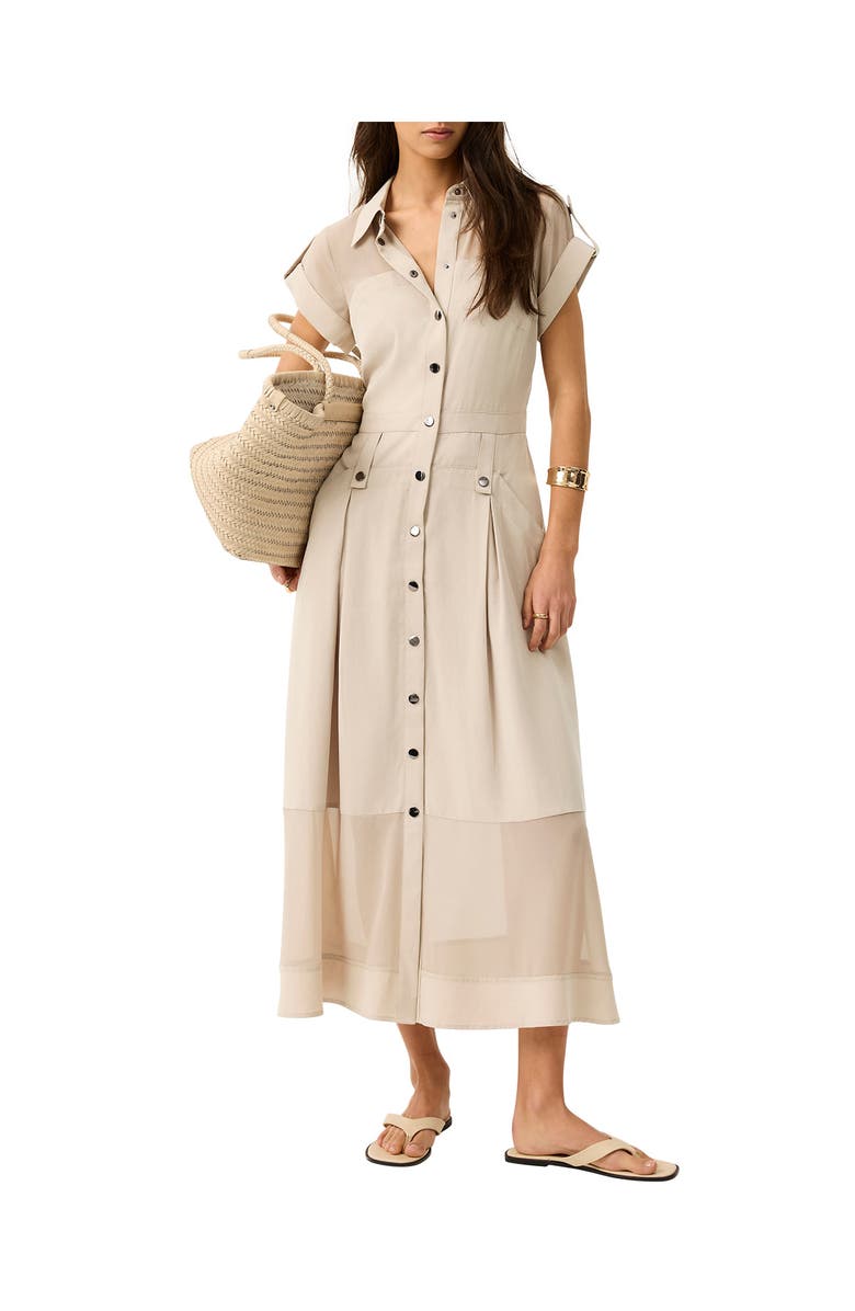 MINT VELVET Utility Midi Dress, Main, color, Camel