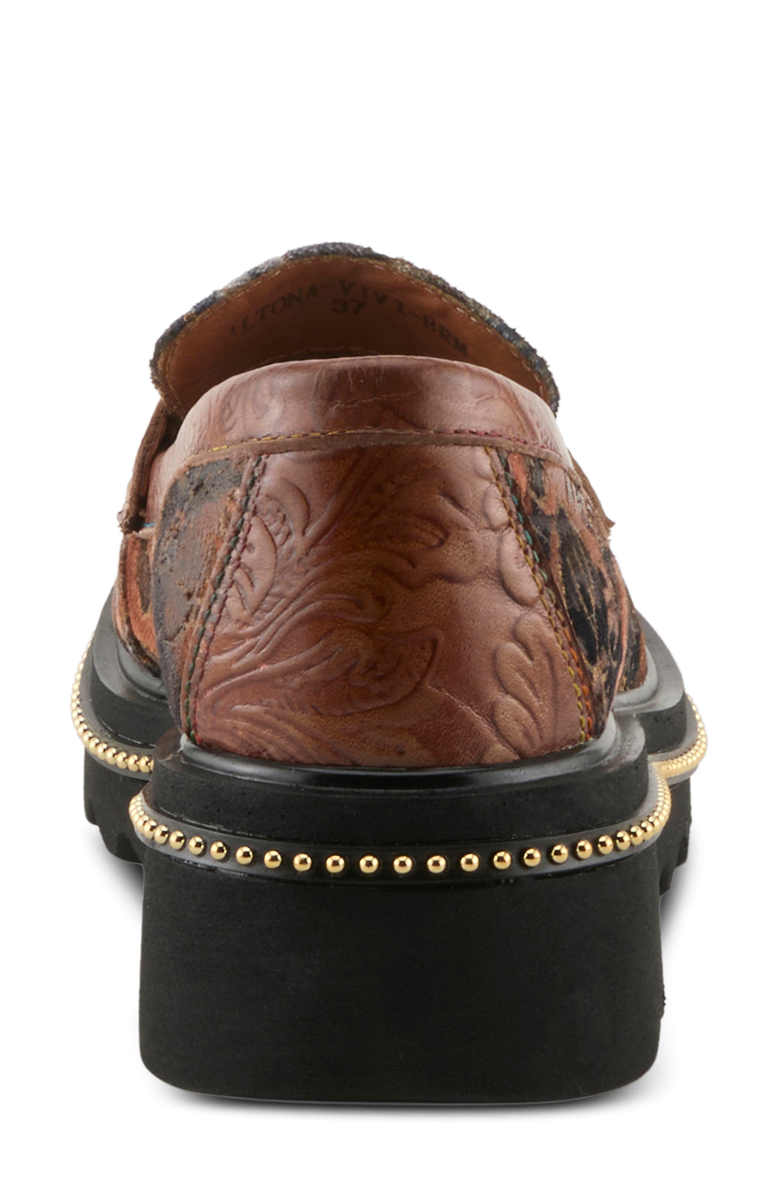 Altona-Vivi Leather Loafer, Alternate, color, BROWN MULTI