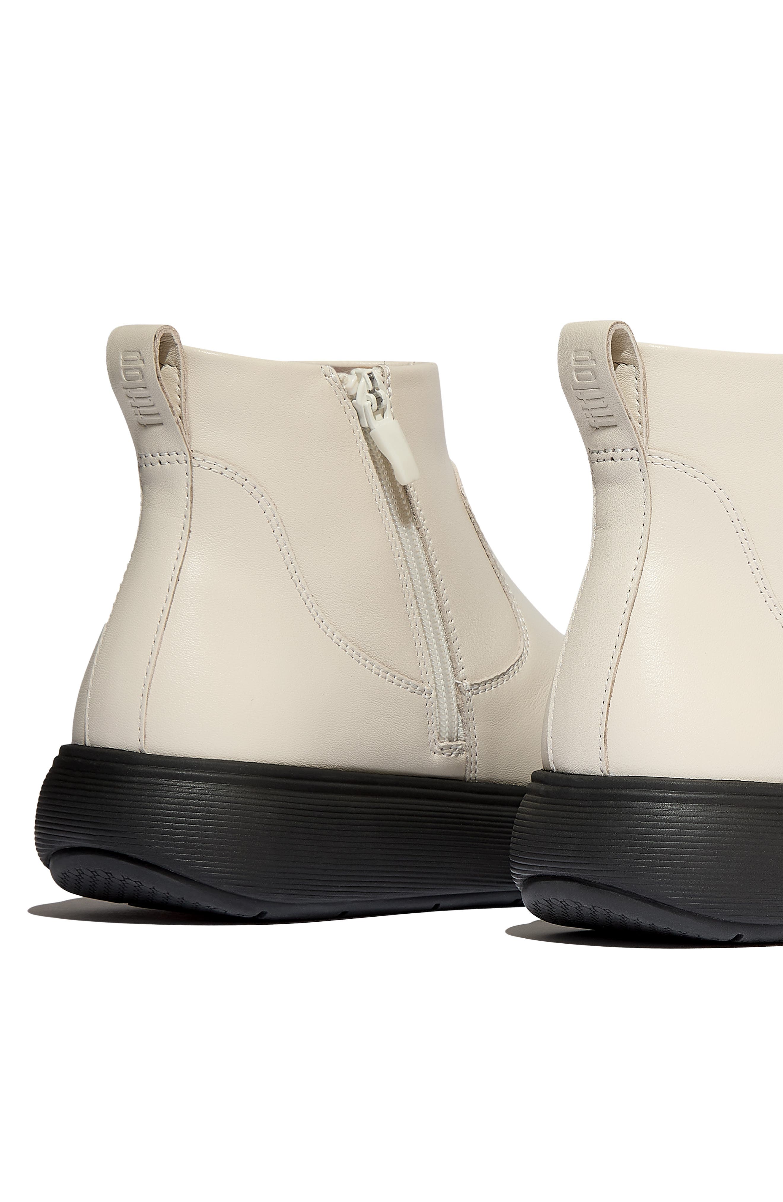 Leather Zip Ankle Boot, Alternate, color, PARIS BEIGE
