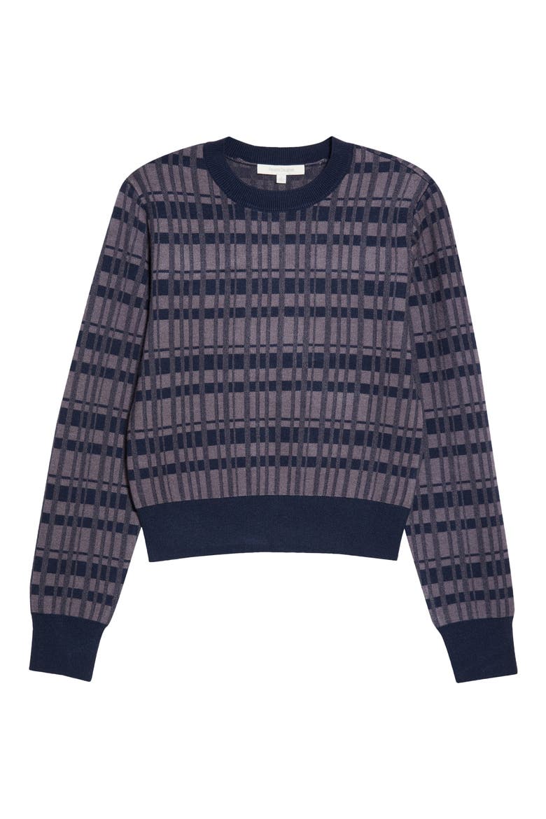 The Henry Plaid Crewneck Sweater, Alternate, color, NAVY PLAID