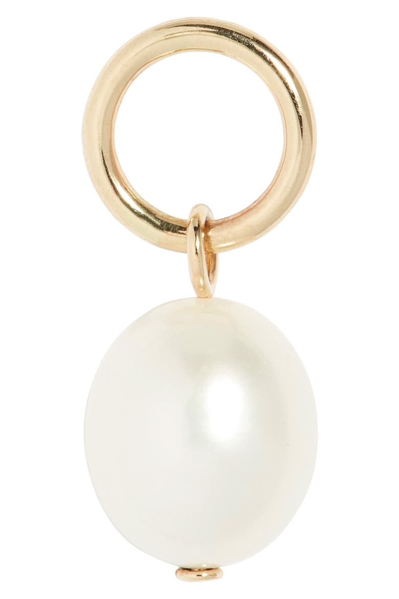 Mismatched Cultured Pearl Drop Earrings, Alternate, color, GOLD