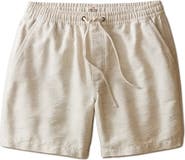 Marine Layer 6-Inch Saturday Cotton & Linen Blend Beach Shorts