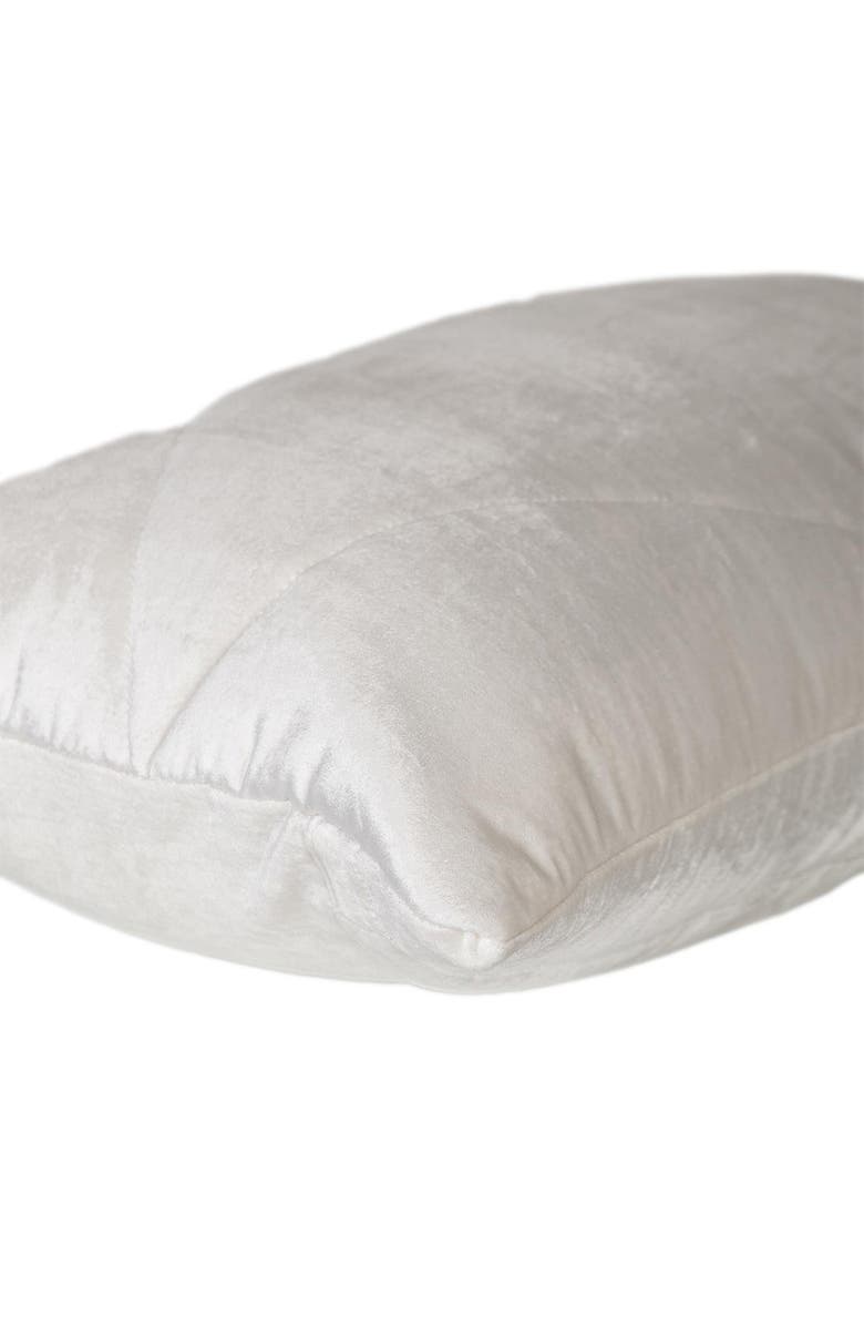 PARKLAND COLLECTION Velvet Pillow, Alternate, color, White
