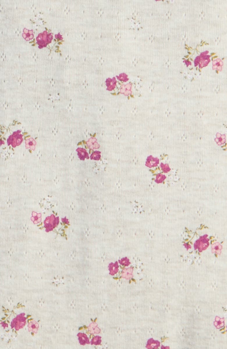 Nordstrom Pointelle Romper & Headband Set, Alternate, color, Beige Light Haliey Floral