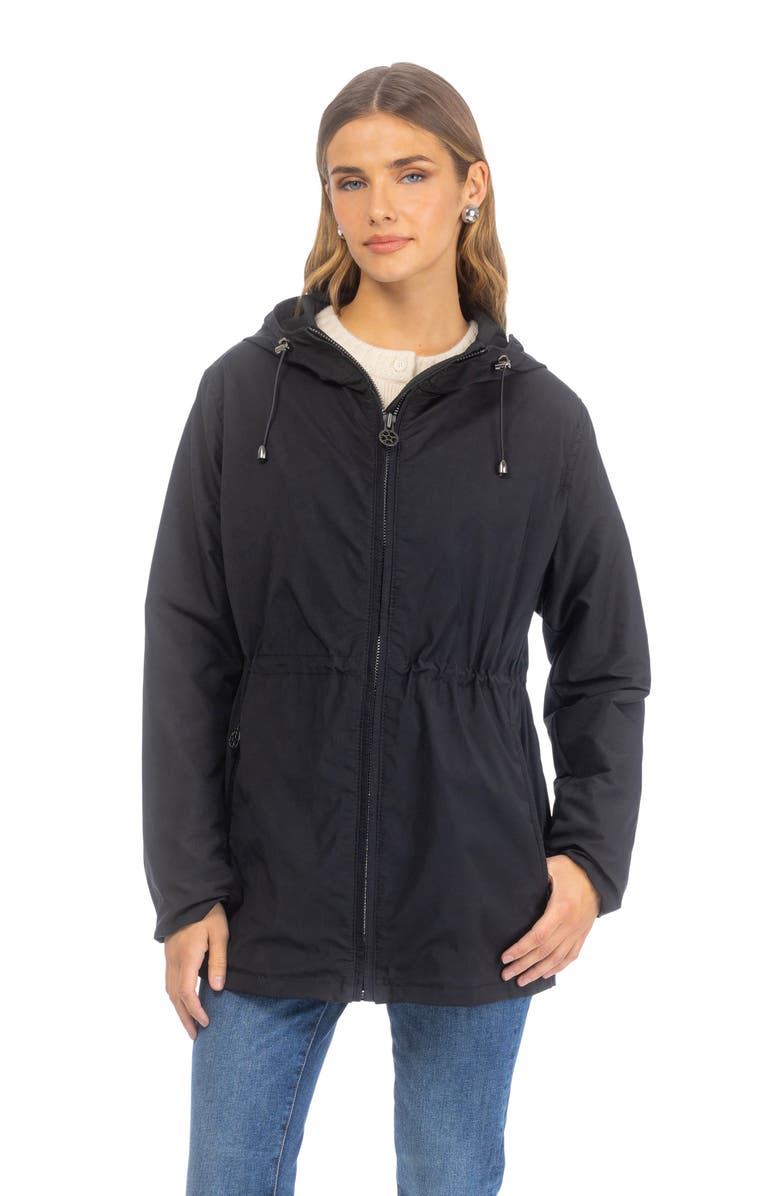 GORSKI Lightweight Jacket With Zip Jackets & Hood, Main, color, Black