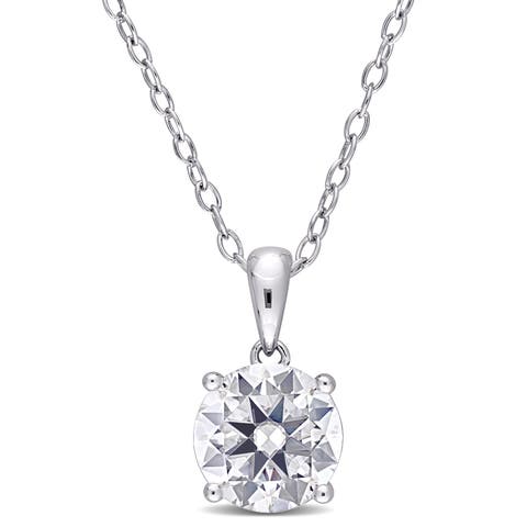 Moissanite Solitaire Pendant Necklace