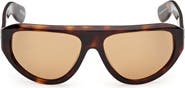 adidas 57mm Mirrored Pilot Sunglasses