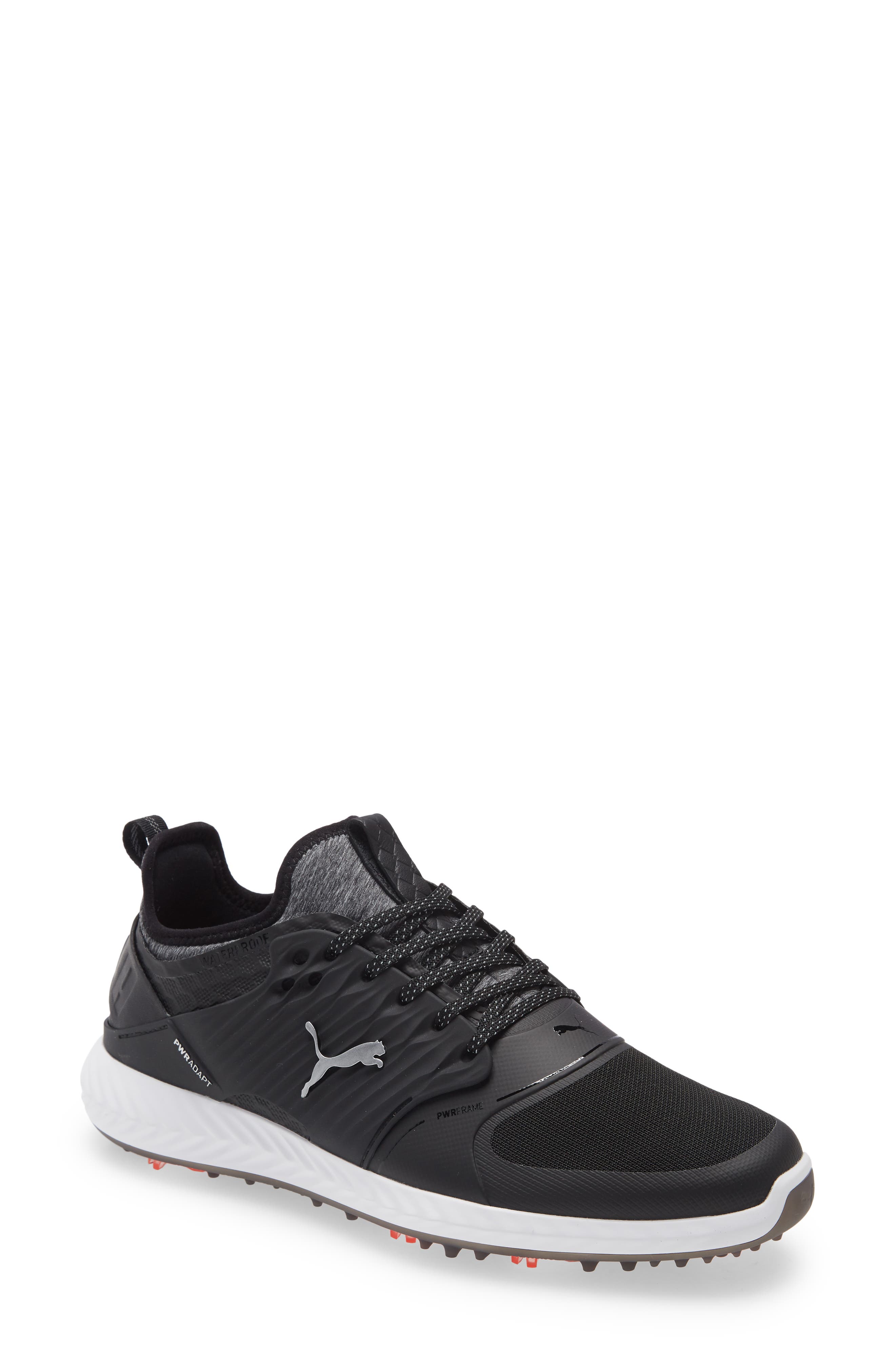 PUMA Ignite PWRADAPT Caged Waterproof Golf Shoe, Main, color, 