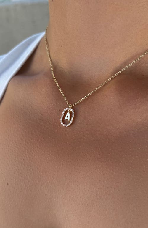 Adornia Floating Letter Initial Cubic Zirconia Pendant Necklace