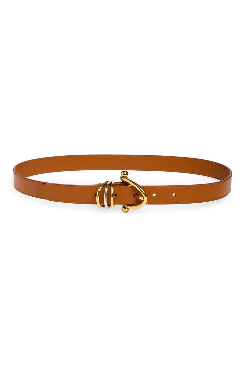 Bracelet Leather Belt, Main, color, CLAY BROWN