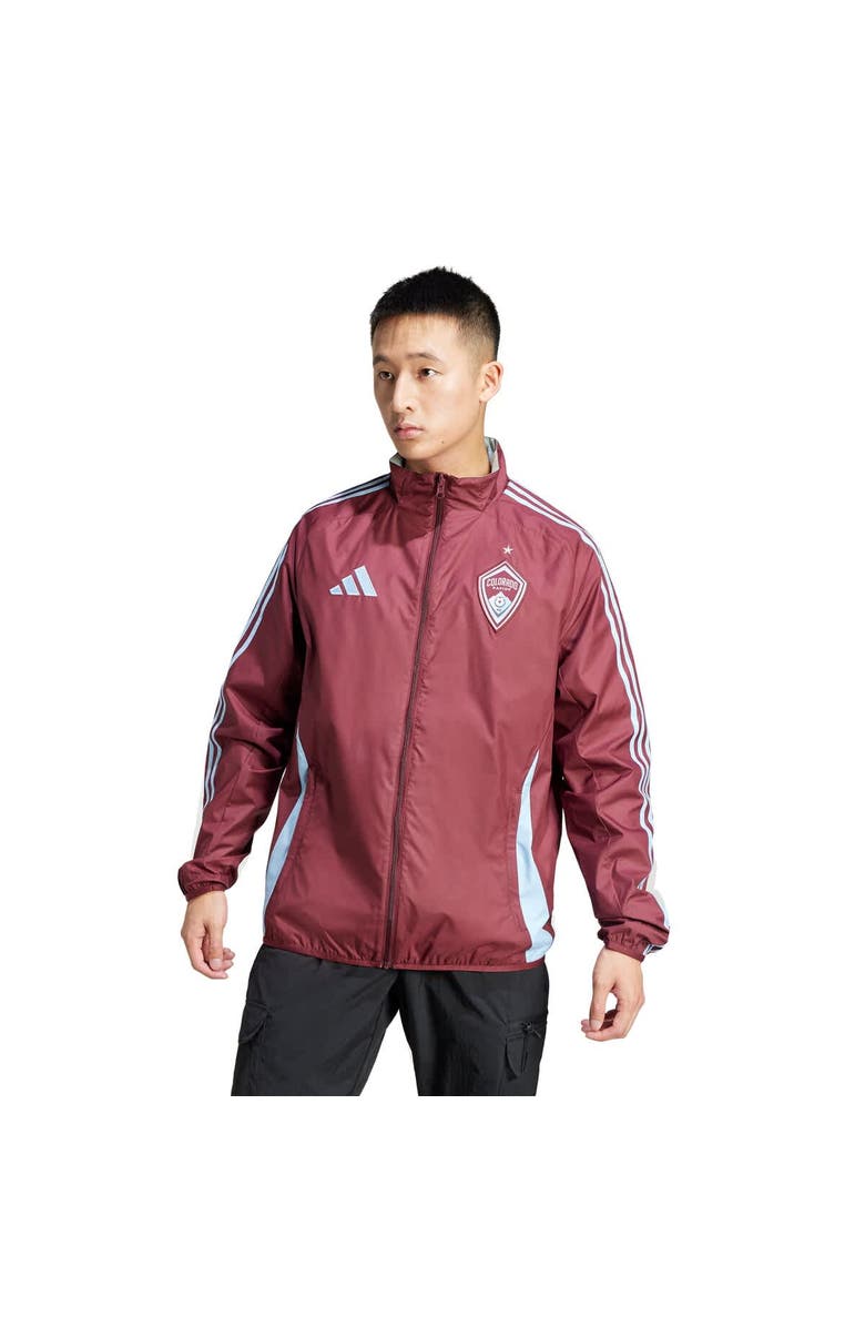 adidas Men's adidas Burgundy/Sky Blue Colorado Rapids 2025 Anthem Reversible Full-Zip Jacket, Alternate, color, Burgundy