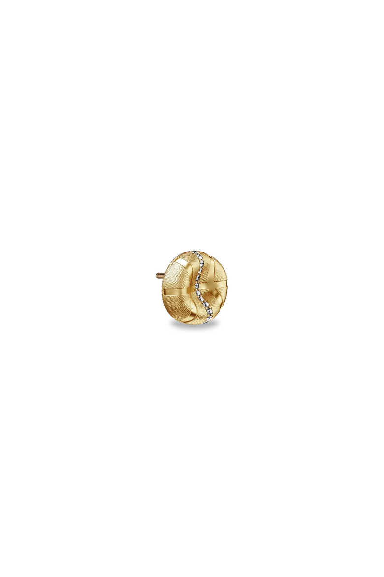 The Basketball Leaking Ball Linear Diamond Earrings, Alternate, color, Gold / White Diamond