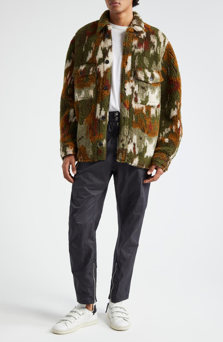 Isabel Marant Kervon Camo Fleece Jacket, Alternate, color, 