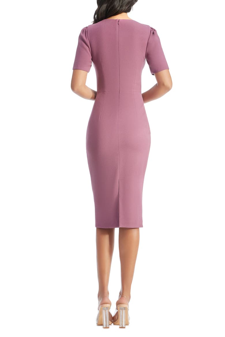 Ruth Asymmetric Neck Midi Dress, Alternate, color, PURPLE ORCHID