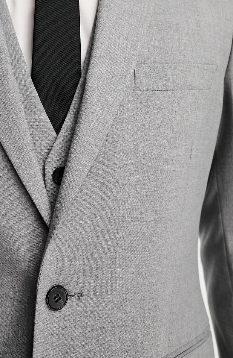 ASOS DESIGN Slim Fit Heathered Suit Jacket, Alternate, color, 