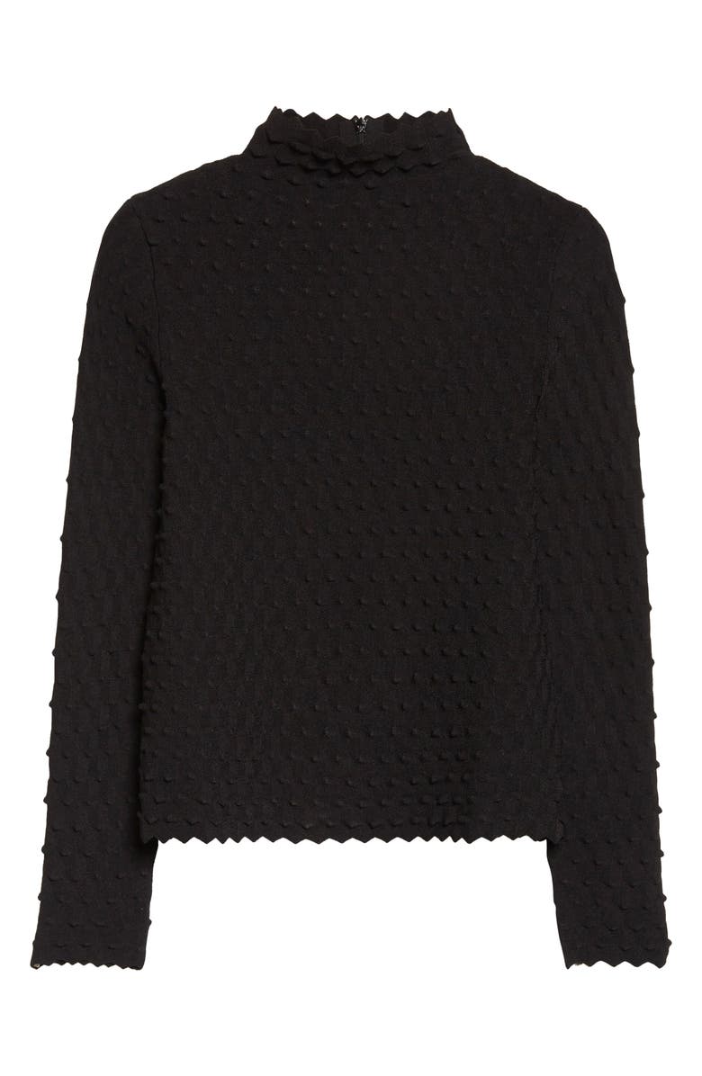 Akris punto Dot Mock Neck Sweater, Alternate, color, Black