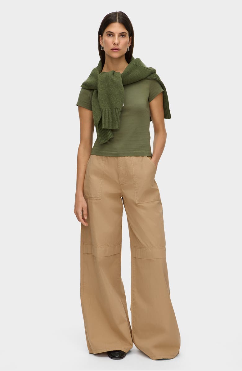 ALIGNE Aster Organic Cotton Pants, Alternate, color, Camel