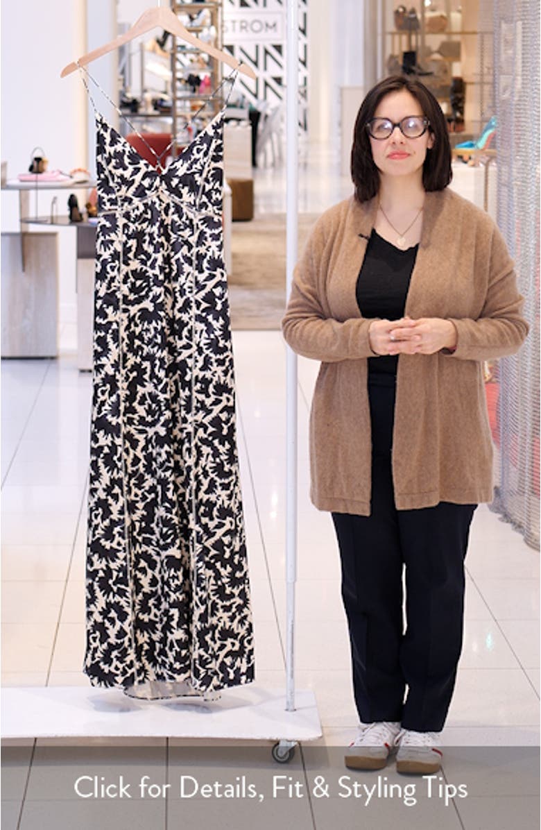 Evie Print Satin Maxi Dress, sales video thumbnail