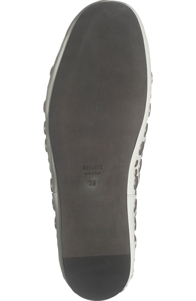 Khaite Jane Stud Ballet Flat, Alternate, color, Optic White