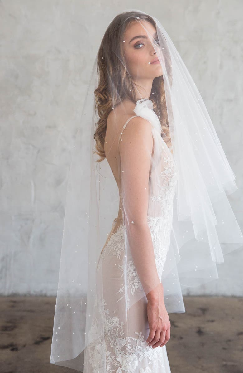 Brides & Hairpins Blanche Double Layer Veil, Alternate, color, Ivory